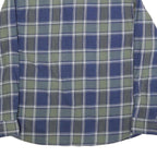 WRANGLER Mens Blue & Green Check Shirt XL Cotton Blend Classic Casual