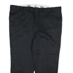 DICKIES Mens Cotton Blend Black Regular Fit Straight Leg Trousers W48 L29