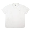 ADIDAS Mens White Polo Shirt XL Golf Polyester Blend Short Sleeve Plain
