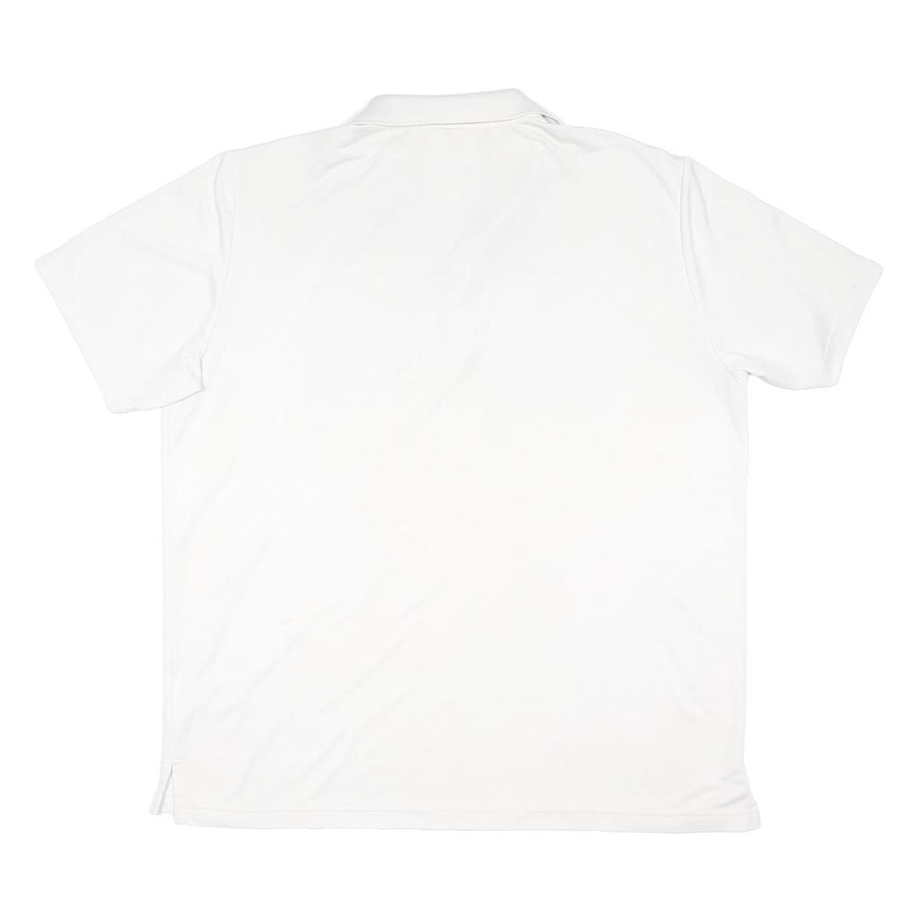 ADIDAS Mens White Polo Shirt XL Golf Polyester Blend Short Sleeve Plain