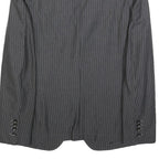 JOOP! Mens Grey & White Pinstripe Classic Cotton Blend Jacket L Button Pattern