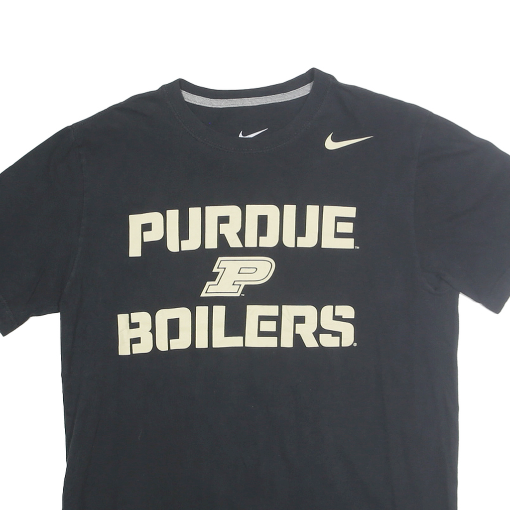 NIKE Mens Black Purdue Boilers Graphic T-Shirt M Short Sleeve Crew Neck