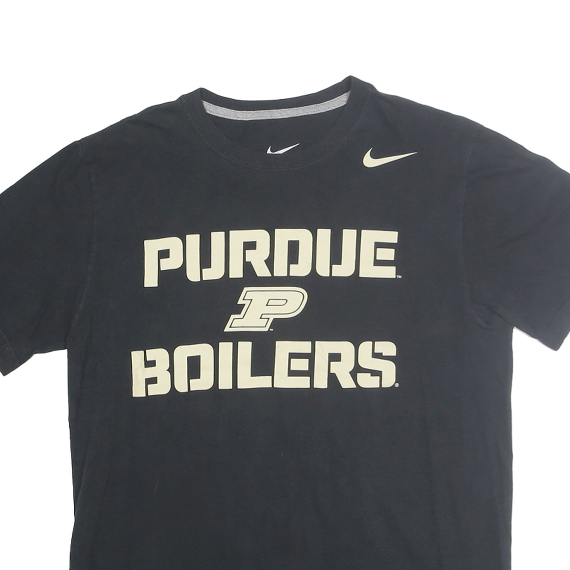 NIKE Mens Black Purdue Boilers Graphic T-Shirt M Short Sleeve Crew Neck
