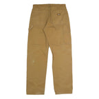 DICKIES Mens Jeans Beige Regular Straight Denim W34 L33 Workwear Utility Pants