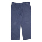 DICKIES Mens Polyester Blend Navy Classic Straight Trousers W40 L30 Workwear