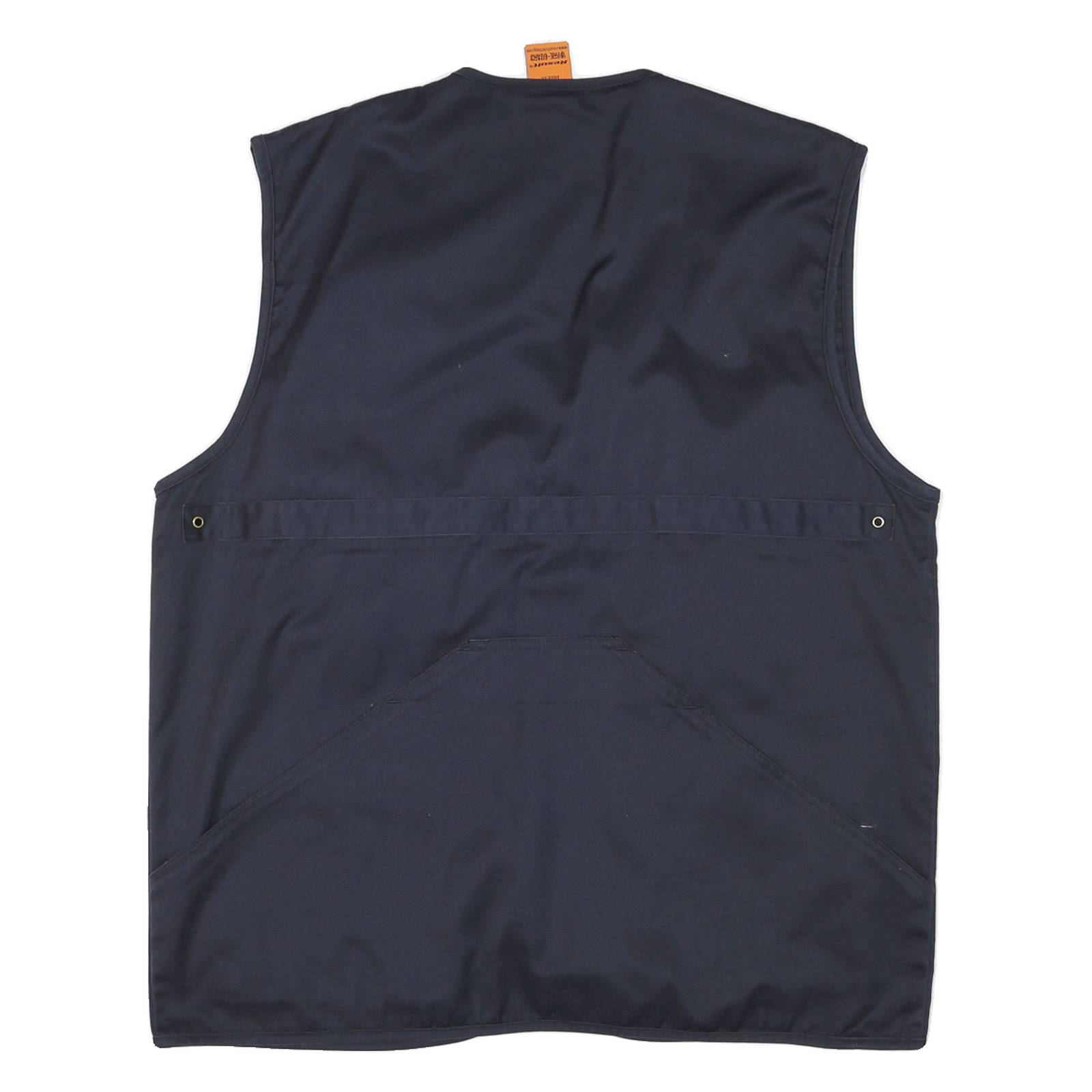 Mens Black Cotton Utility Zip Jacket L Workwear Casual Outdoor Vest Style