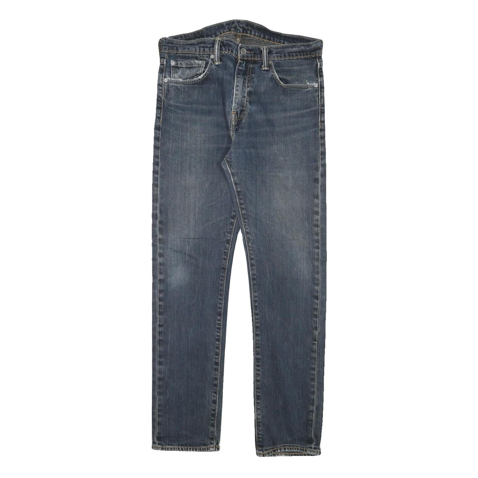 LEVI'S Mens Slim Blue Denim Classic Jeans Cotton Blend W32 L30 Zip