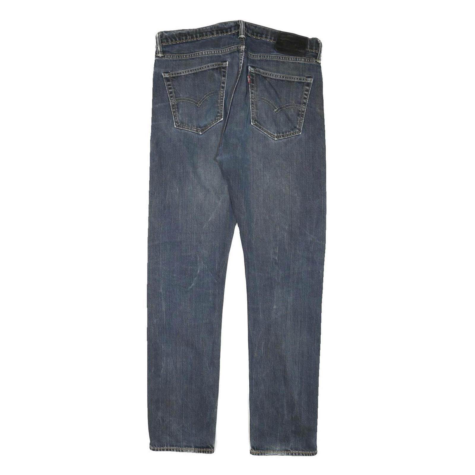 LEVI'S Mens Slim Blue Denim Classic Jeans Cotton Blend W32 L30 Zip