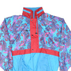 MARCEL CLAIR Womens Blue & Red Abstract Pattern Zip Jacket M Nylon