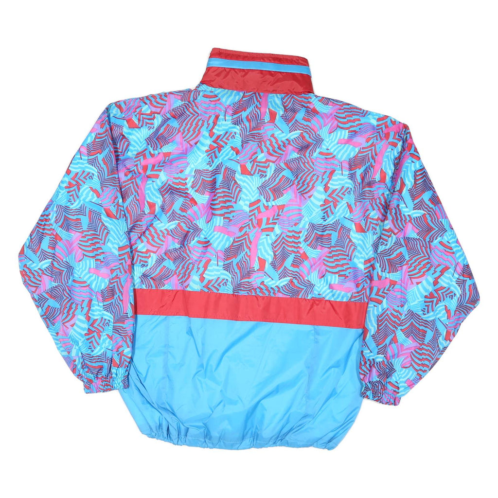 MARCEL CLAIR Womens Blue & Red Abstract Pattern Zip Jacket M Nylon