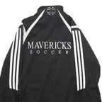 ADIDAS Mens Black & White Mavericks Soccer Jacket S Polyester Zip Sportswear