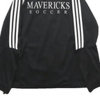 ADIDAS Mens Black & White Mavericks Soccer Jacket S Polyester Zip Sportswear