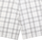 DICKIES Mens White Grey Check Casual Shorts XL W40 Cotton Blend Comfortable Fit