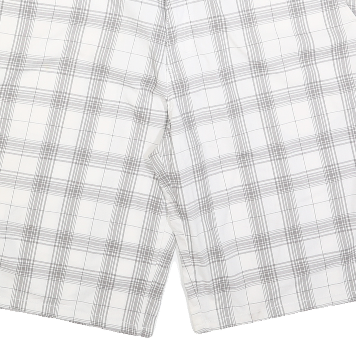 DICKIES Mens White Grey Check Casual Shorts XL W40 Cotton Blend Comfortable Fit