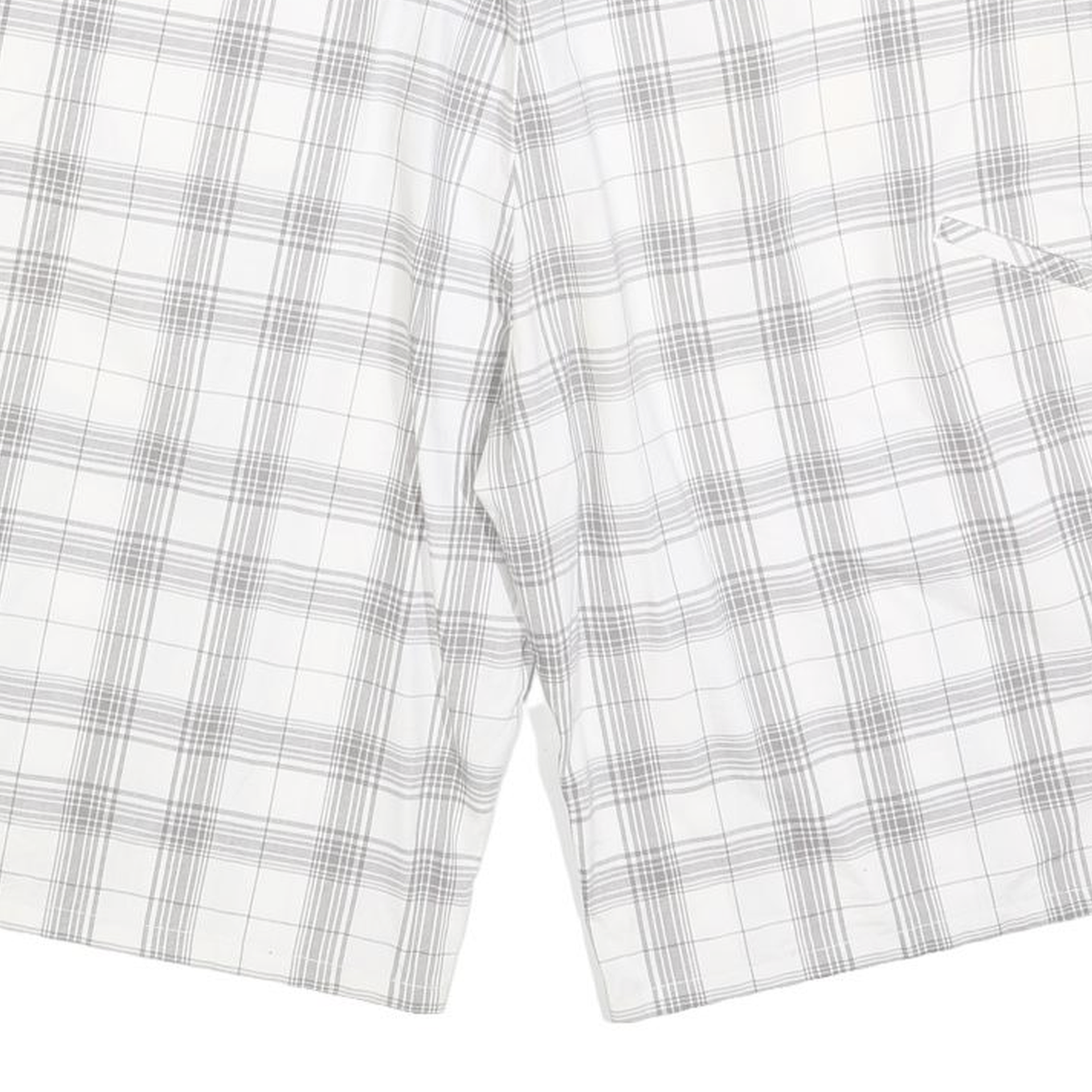 DICKIES Mens White Grey Check Casual Shorts XL W40 Cotton Blend Comfortable Fit