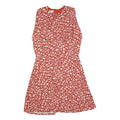 HOBBS LONDON Womens Red Floral Cotton Blend Day Dress Sleeveless UK 10