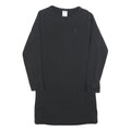 REEBOK Womens Black Dress Cotton Blend Jersey Long Sleeve Mini Size S Sport