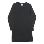 REEBOK Womens Black Dress Cotton Blend Jersey Long Sleeve Mini Size S Sport