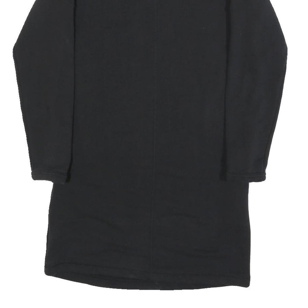 REEBOK Womens Black Dress Cotton Blend Jersey Long Sleeve Mini Size S Sport