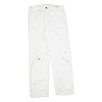 DICKIES Mens Regular Fit White Cotton Blend Jeans W32 L32 Workwear Paint