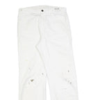 DICKIES Mens Regular Fit White Cotton Blend Jeans W32 L32 Workwear Paint
