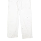 DICKIES Mens Regular Fit White Cotton Blend Jeans W32 L32 Workwear Paint