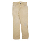 CARHARTT Mens Relaxed Fit Beige Cotton Blend Trousers W31 L32 Workwear Zip