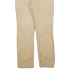 CARHARTT Mens Relaxed Fit Beige Cotton Blend Trousers W31 L32 Workwear Zip