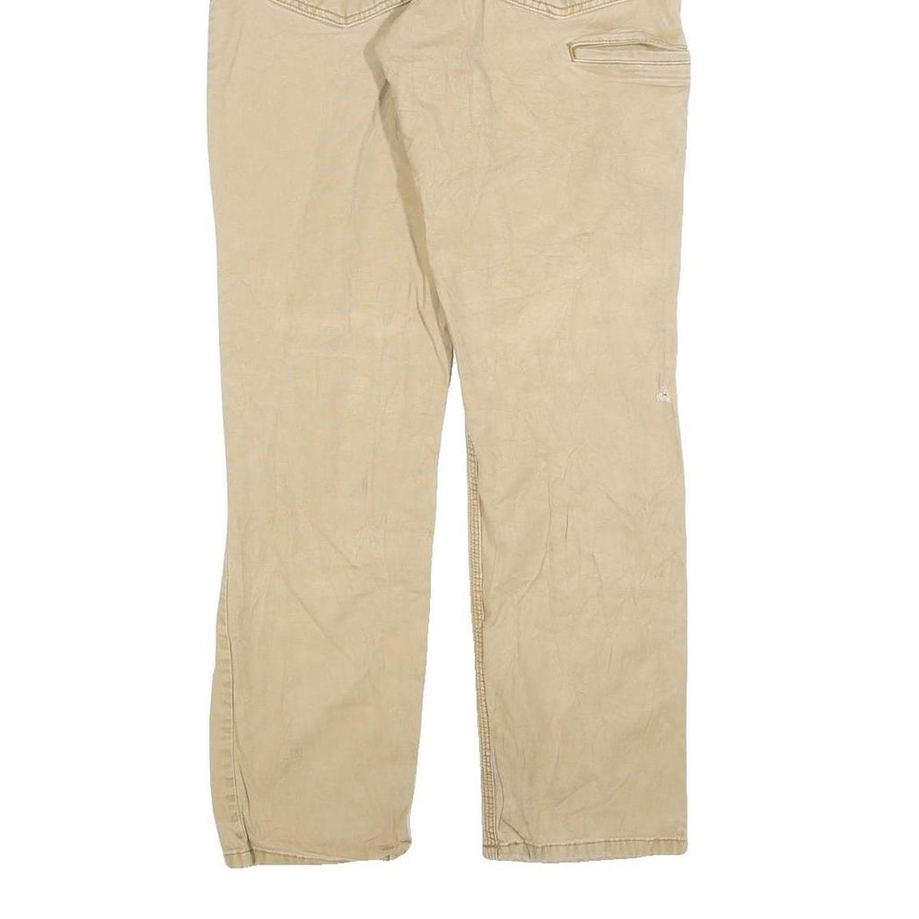 CARHARTT Mens Relaxed Fit Beige Cotton Blend Trousers W31 L32 Workwear Zip
