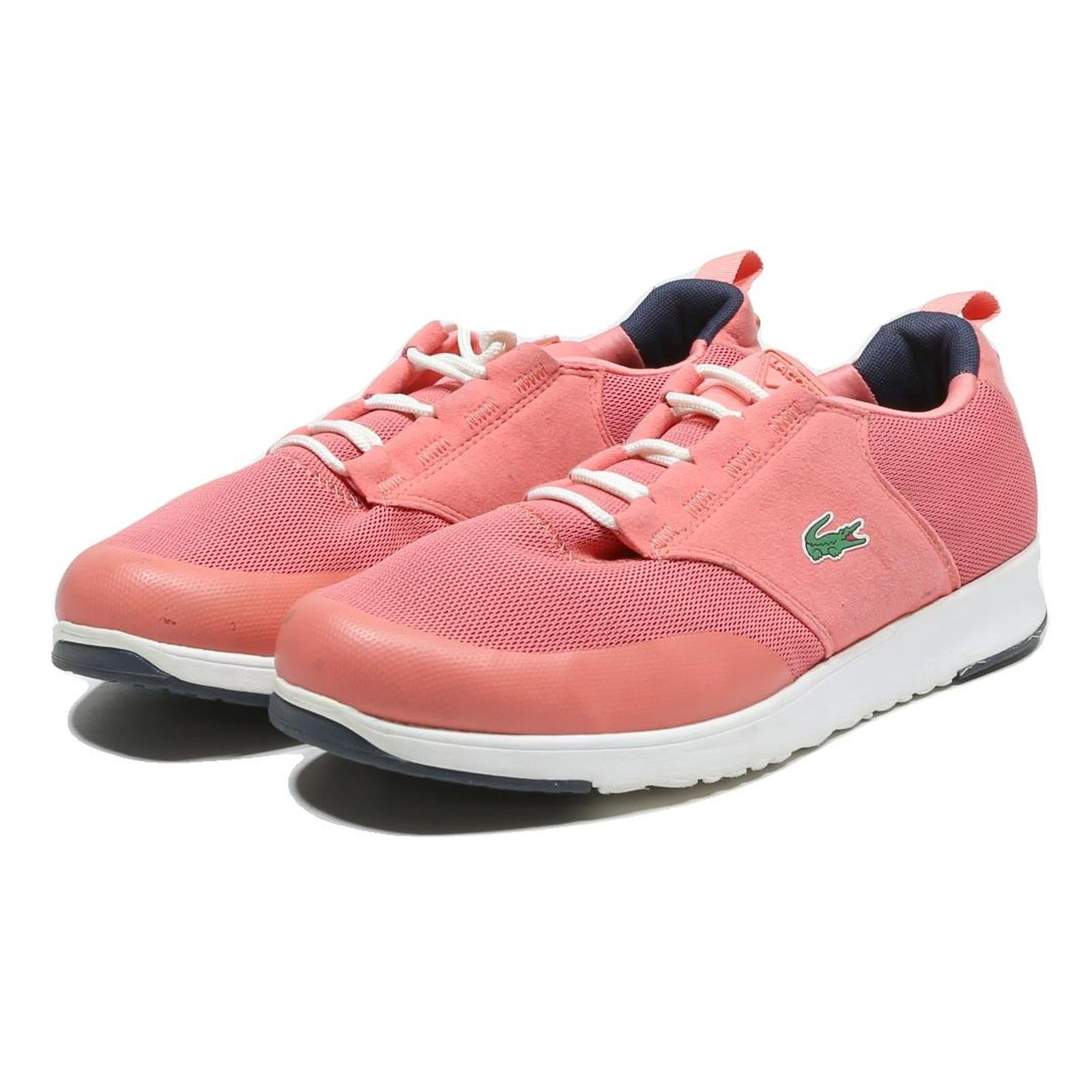 LACOSTE Womens Light Pink Casual Trainers Synthetic UK 7 Comfortable Stylish
