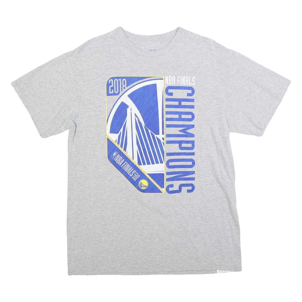 NBA Mens Grey 2018 NBA Finals Champions T-Shirt M Short Sleeve Crew Neck