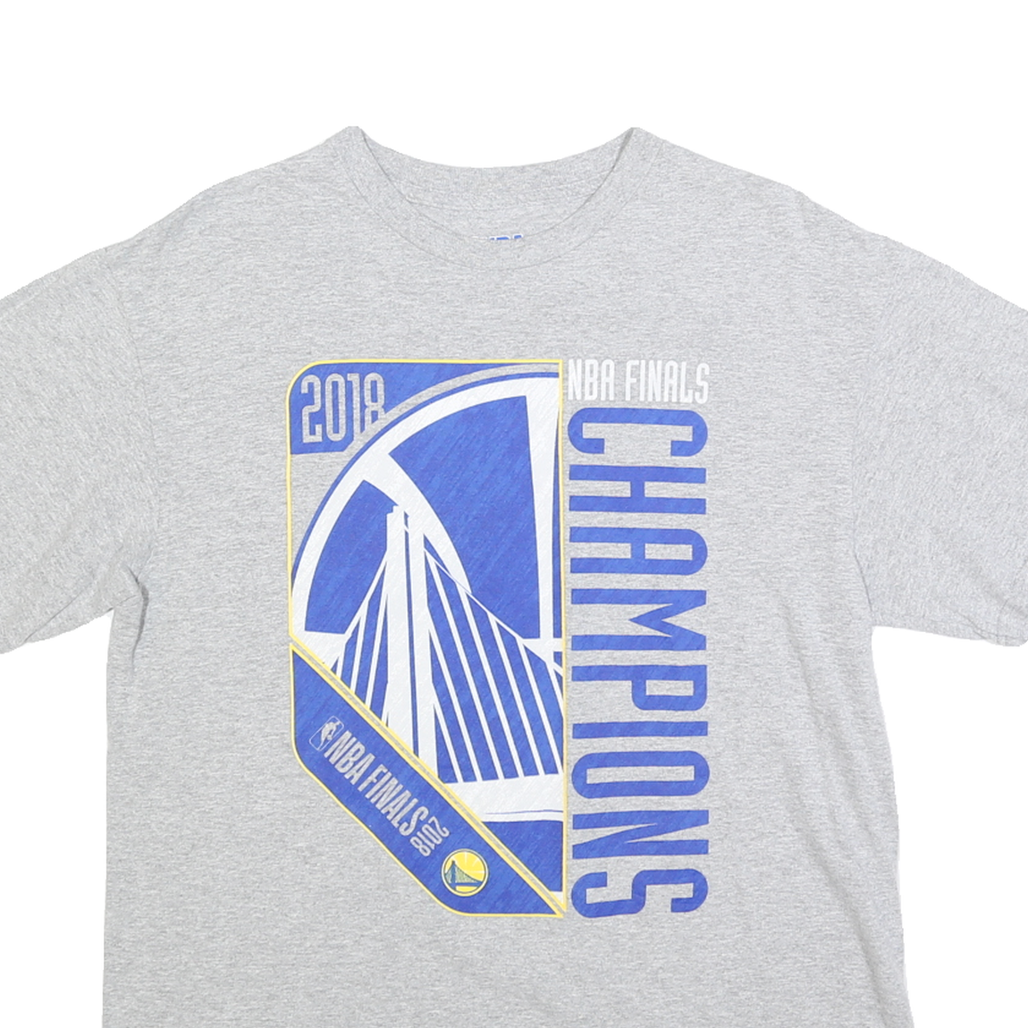NBA Mens Grey 2018 NBA Finals Champions T-Shirt M Short Sleeve Crew Neck