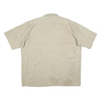 DICKIES Mens Beige Work Shirt XL Cotton Short Sleeve Button Front Utility