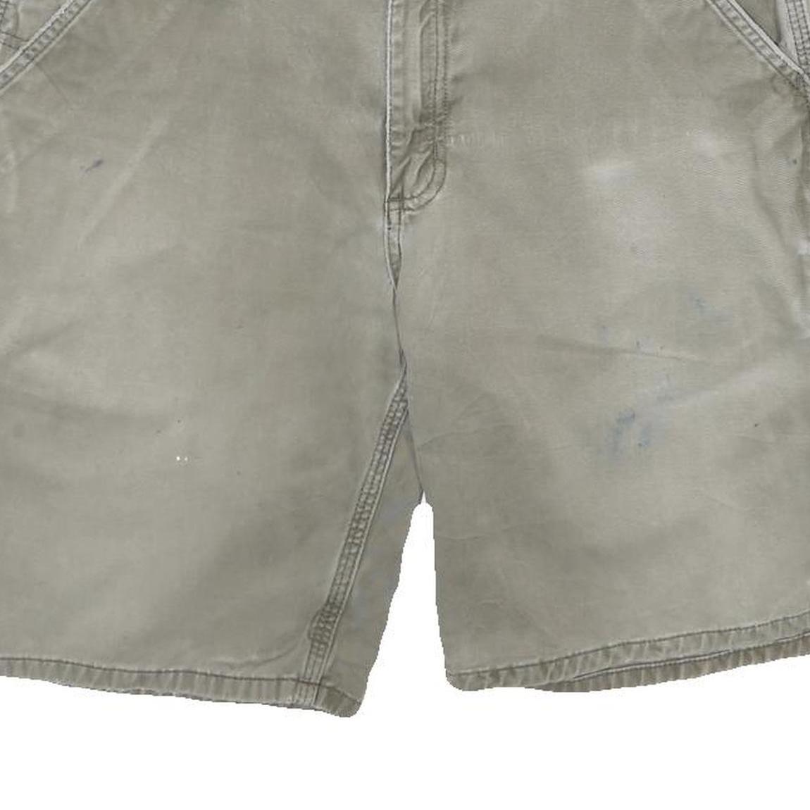 CARHARTT Mens Shorts Beige Casual Plain L W34 Durable Cotton Workwear