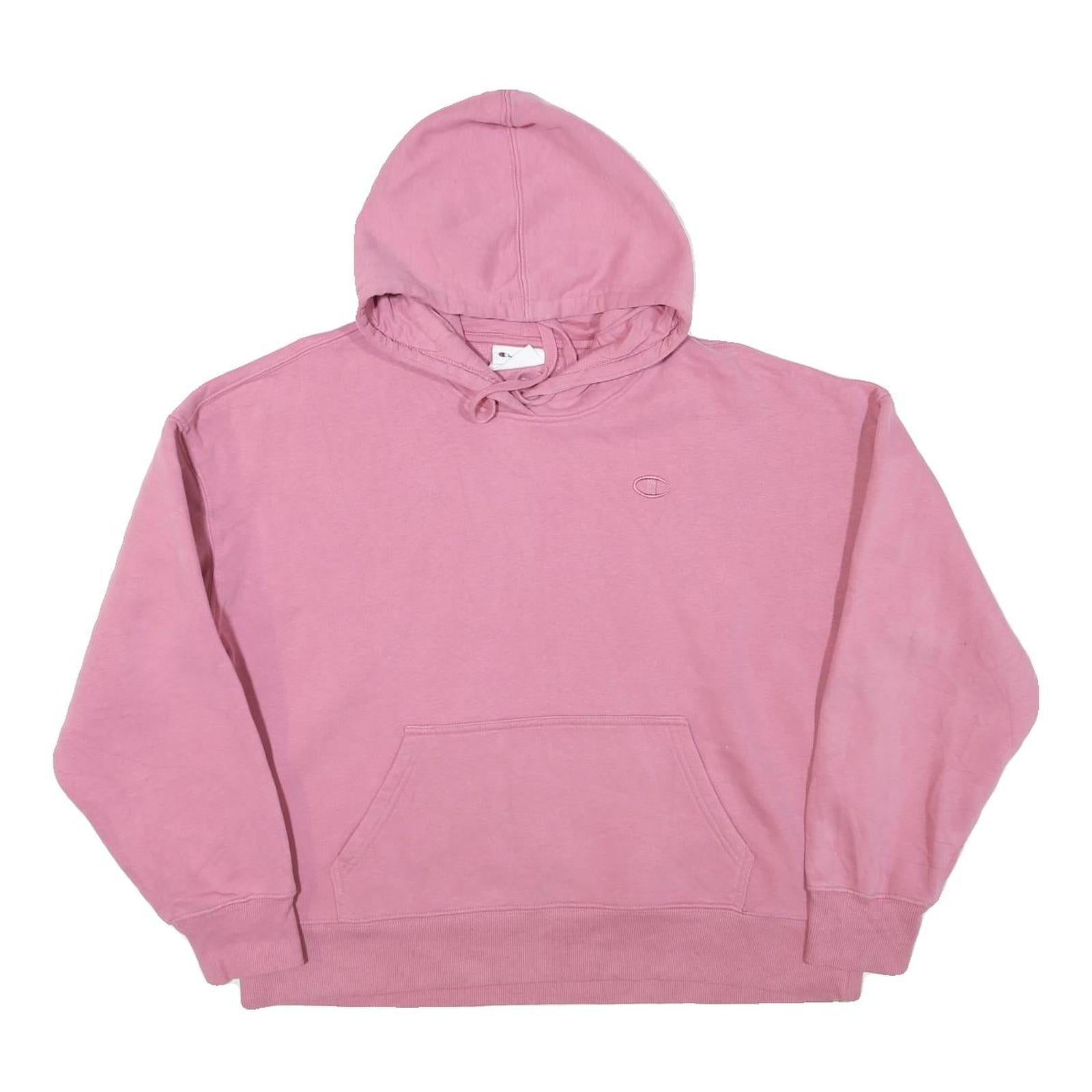 CHAMPION Womens Pink Pullover Hoodie M Casual Cotton Blend Sweatshirt