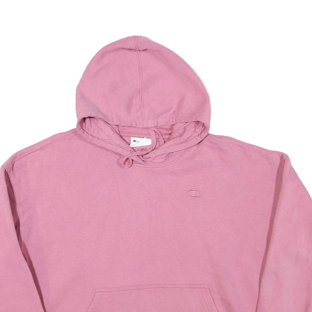 CHAMPION Womens Pink Pullover Hoodie M Casual Cotton Blend Sweatshirt