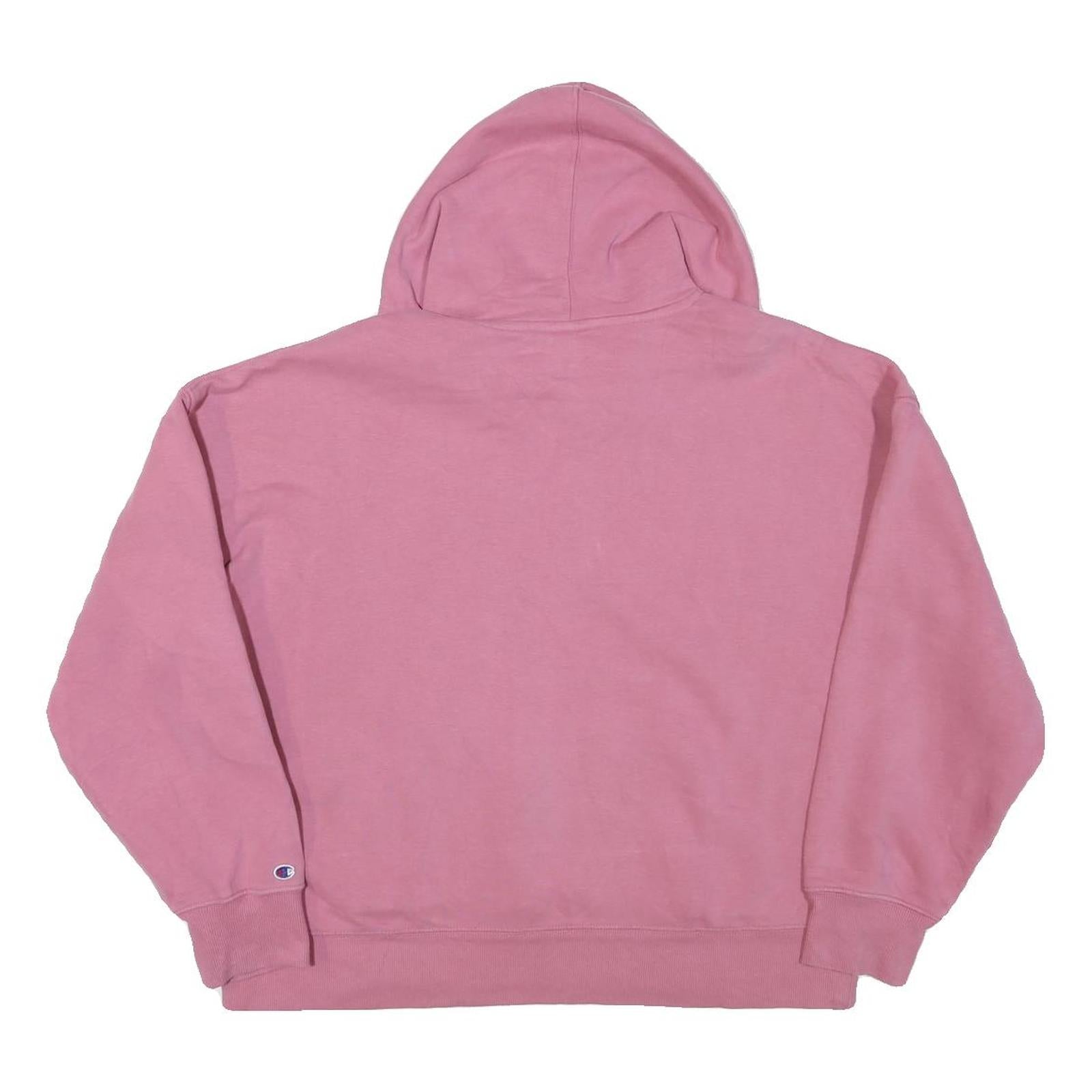 CHAMPION Womens Pink Pullover Hoodie M Casual Cotton Blend Sweatshirt