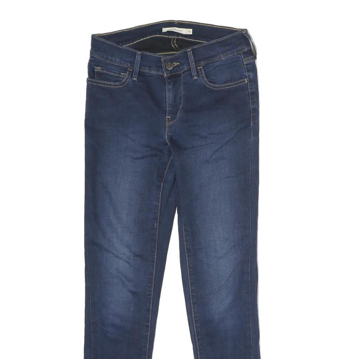 LEVI'S 710 Womens Jeans Blue Slim Skinny Denim Dark W26 L28 Stretch Zip