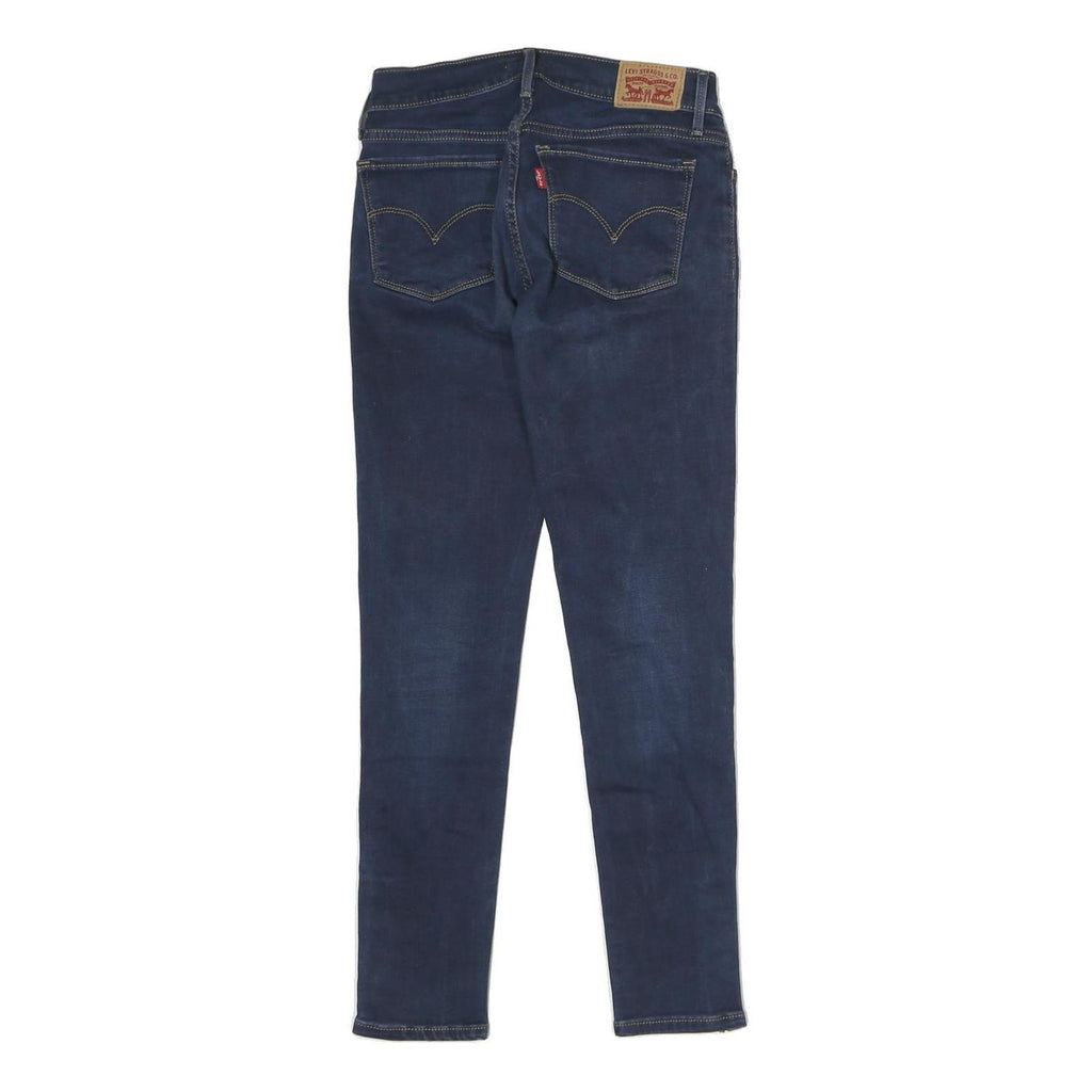 LEVI'S 710 Womens Jeans Blue Slim Skinny Denim Dark W26 L28 Stretch Zip
