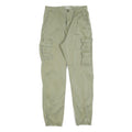 REPLAY Womens Cotton Blend Slim Cargo Trousers W28 L27 Khaki Green Casual
