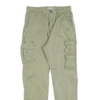 REPLAY Womens Cotton Blend Slim Cargo Trousers W28 L27 Khaki Green Casual