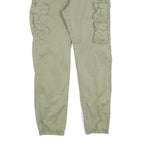 REPLAY Womens Cotton Blend Slim Cargo Trousers W28 L27 Khaki Green Casual