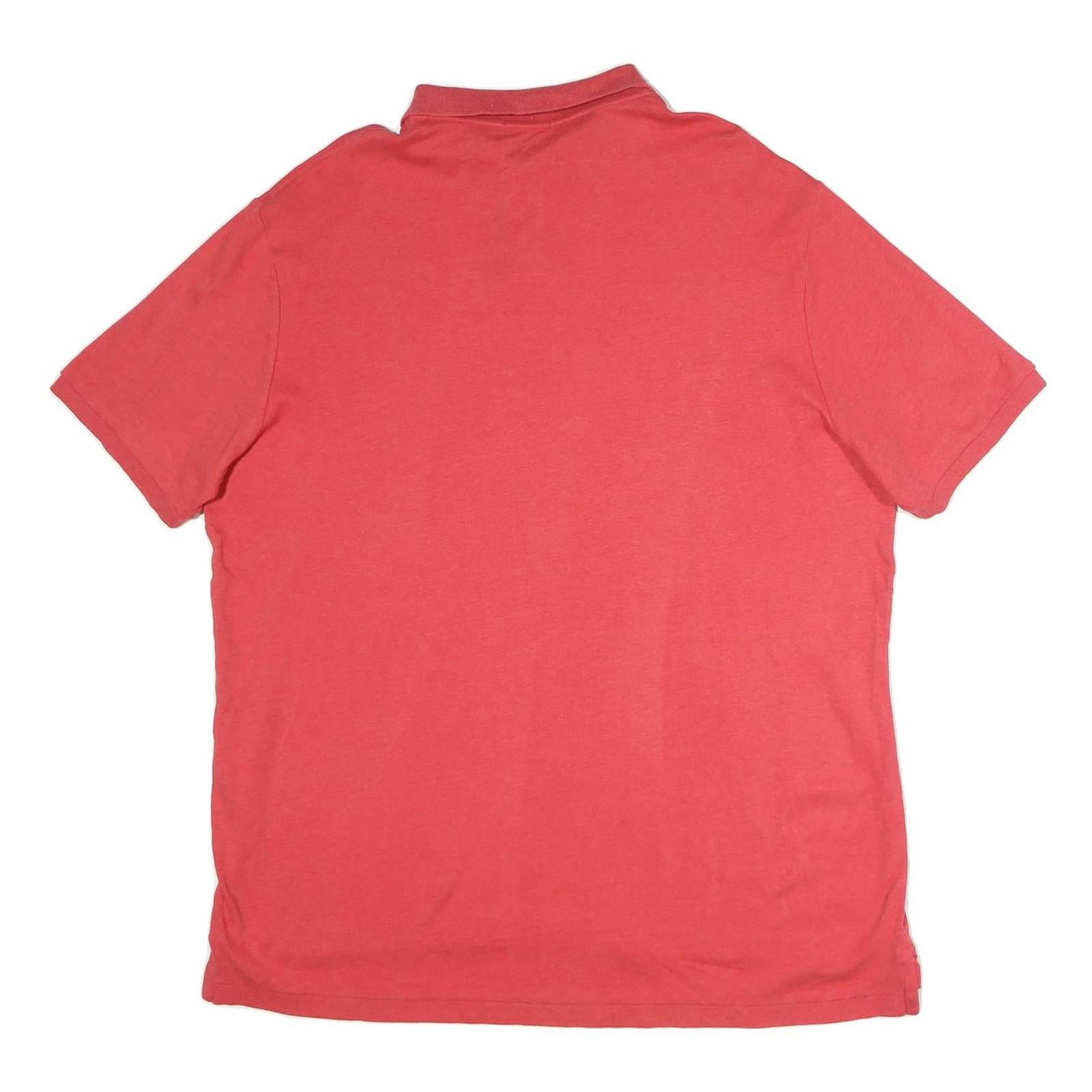 POLO RALPH LAUREN Mens Red Short Sleeve Polo Shirt XL Classic Cotton