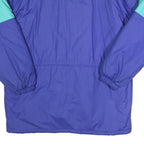 Mens Blue Teal Racing Logo Zip Up Jacket XL Polyester Blend Plain Winter