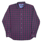 NAUTICA Mens Shirt Purple Check Long Sleeve L