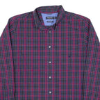 NAUTICA Mens Shirt Purple Check Long Sleeve L