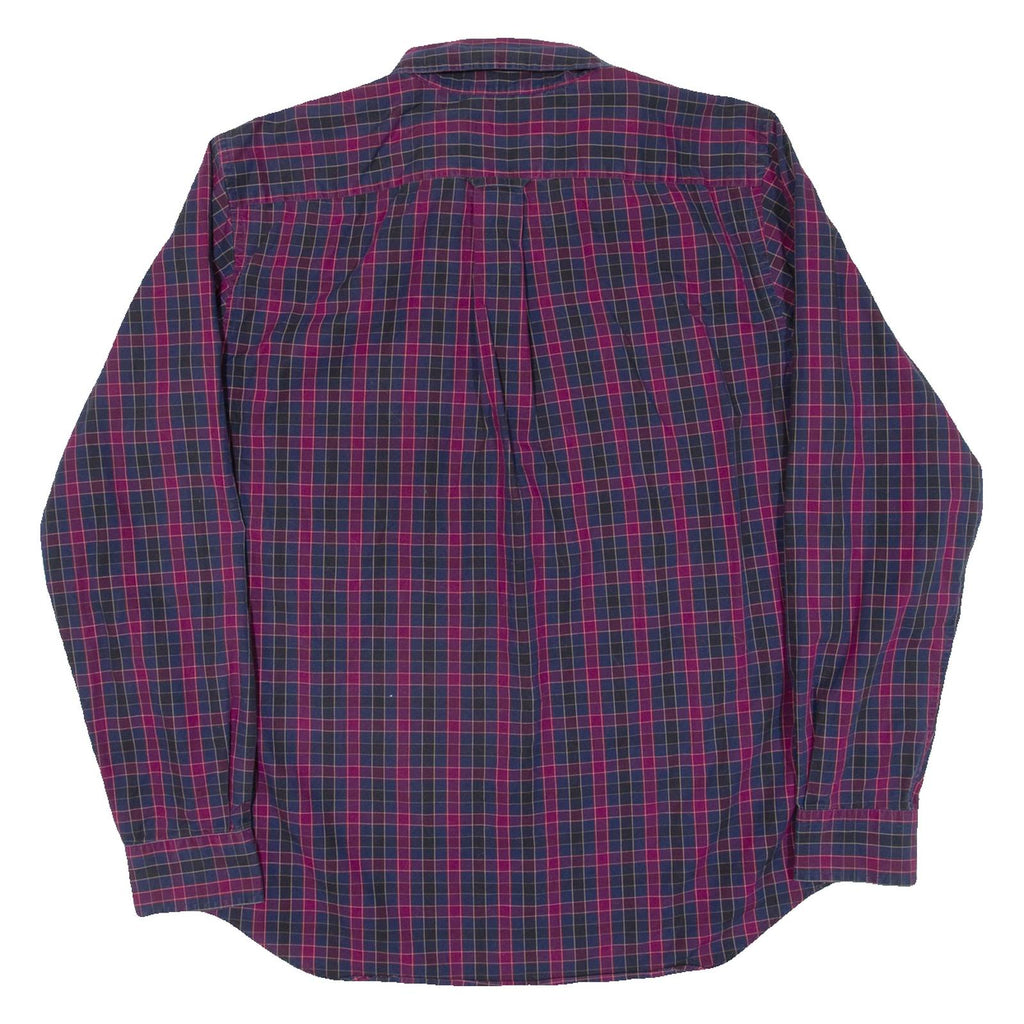 NAUTICA Mens Shirt Purple Check Long Sleeve L