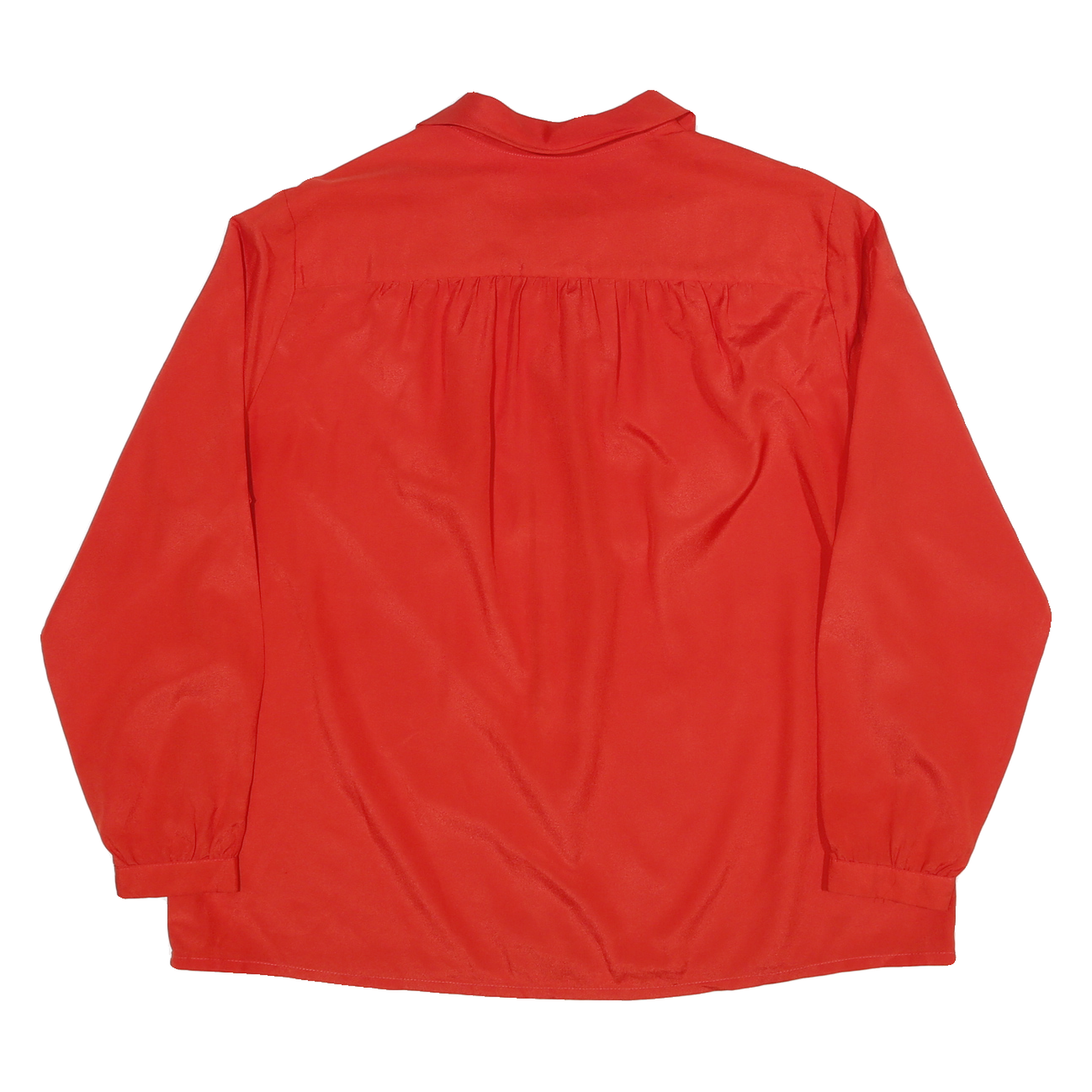 COUNTRY SOPHISTICATES Womens Red Tie Neck Long Sleeve Shirt M Classic Elegant