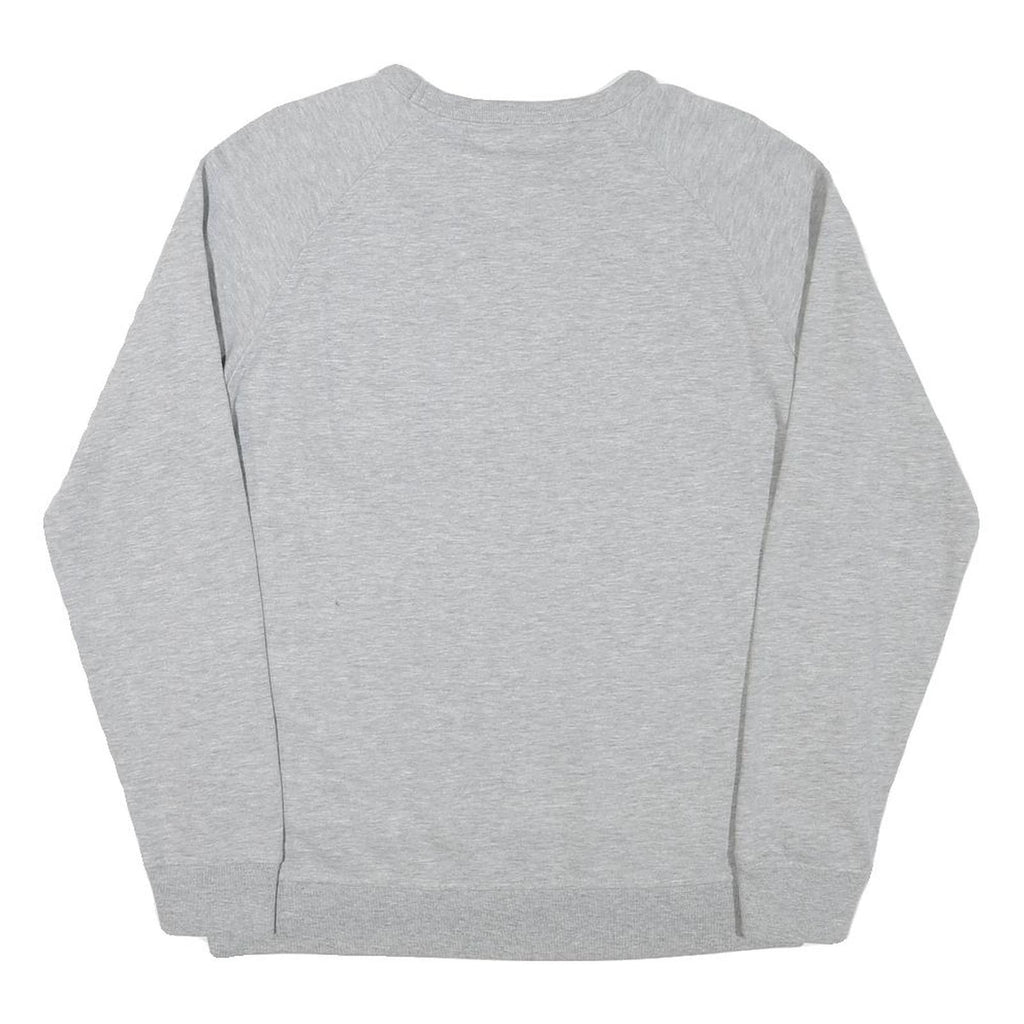 LEE Mens Grey Cotton Blend Crew Neck Sweatshirt M Casual Logo Pullover