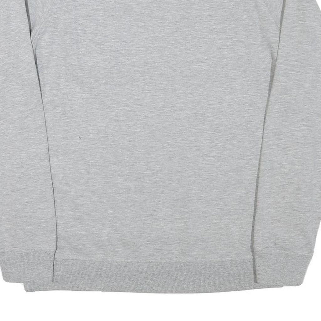 LEE Mens Grey Cotton Blend Crew Neck Sweatshirt M Casual Logo Pullover